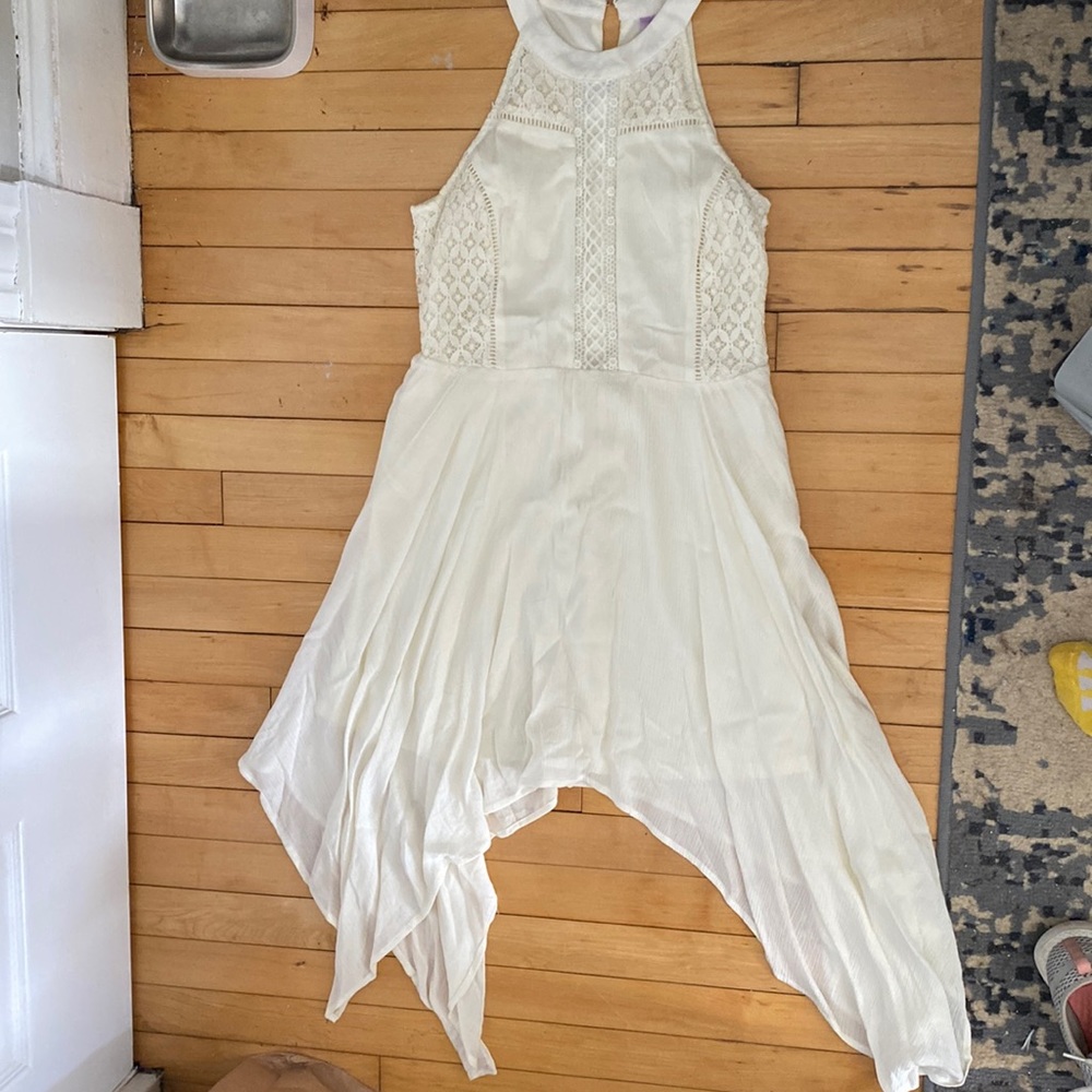 Francesca’s off white lace dress